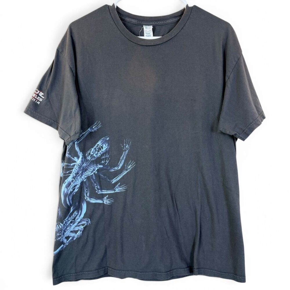tool band rare lizard graphic t shirt large official concert merch metal tee